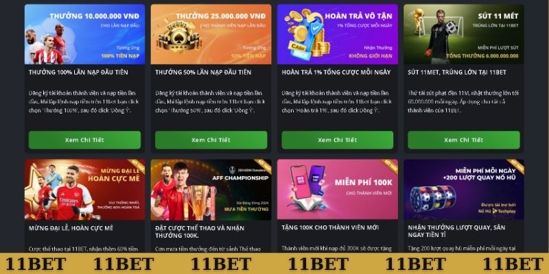 Cập nhật ưu đãi tặng code 11Bet miễn phí