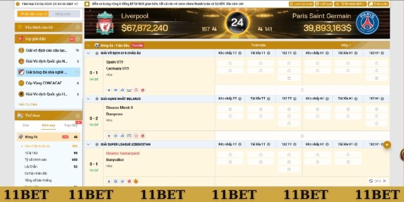 Lưu ý khi xem TTBD tại 11Bet