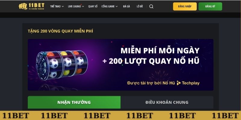 Siêu ưu đãi vòng quay may mắn 11Bet